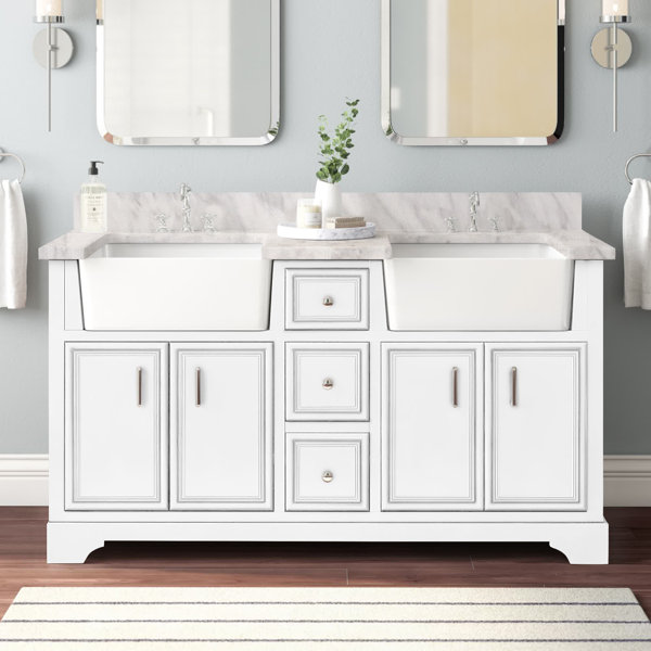 Sand & Stable Emiliano 60" Double Bathroom Vanity Set & Reviews Wayfair